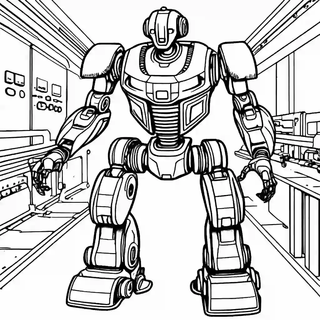 Assembly Line Robot coloring pages